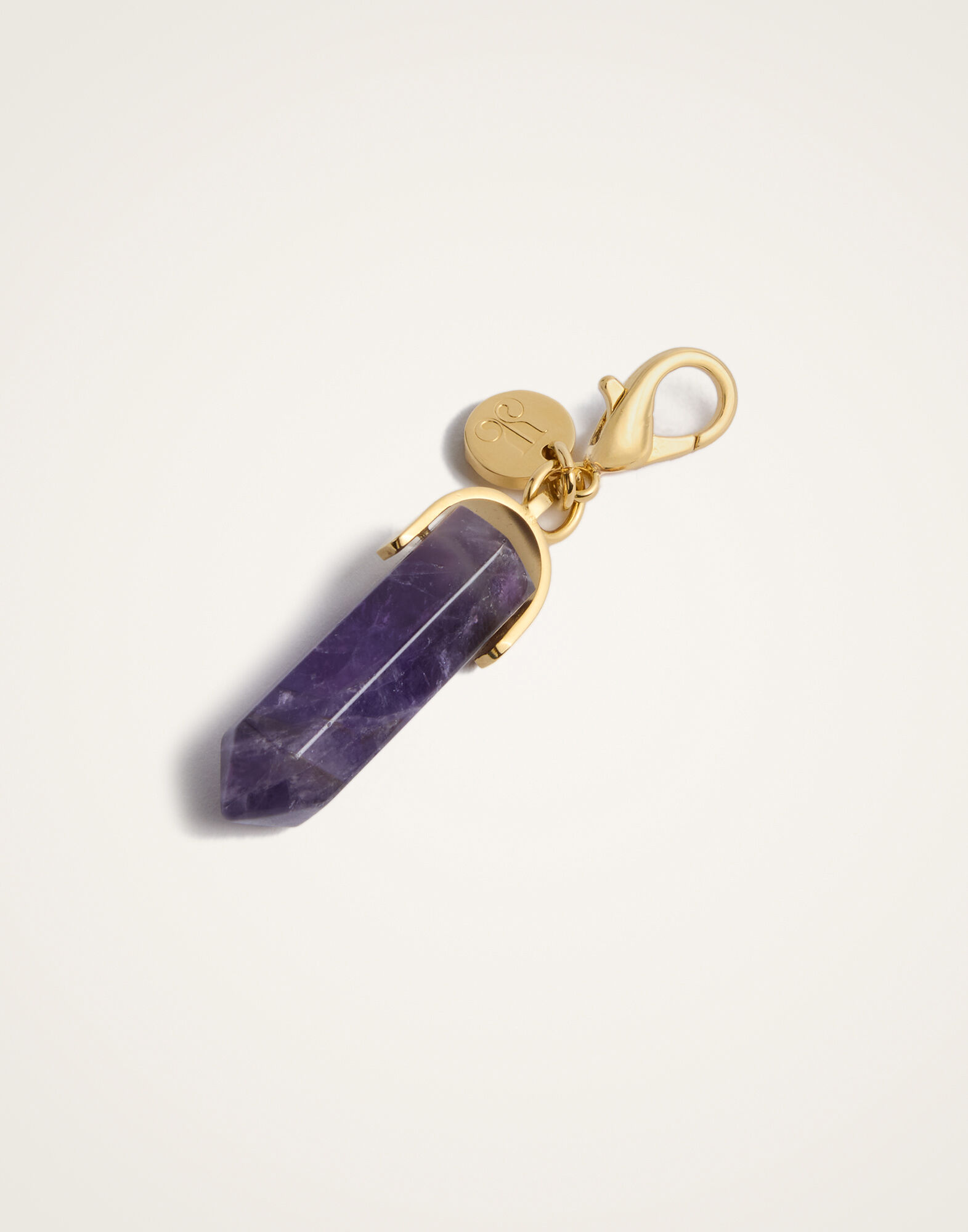Pillar Charm La DoubleJ: 24k Gold Plate & Amethyst Pillar Charm La DoubleJ: 24k Gold Plate & Amethyst CHM0017BRA003