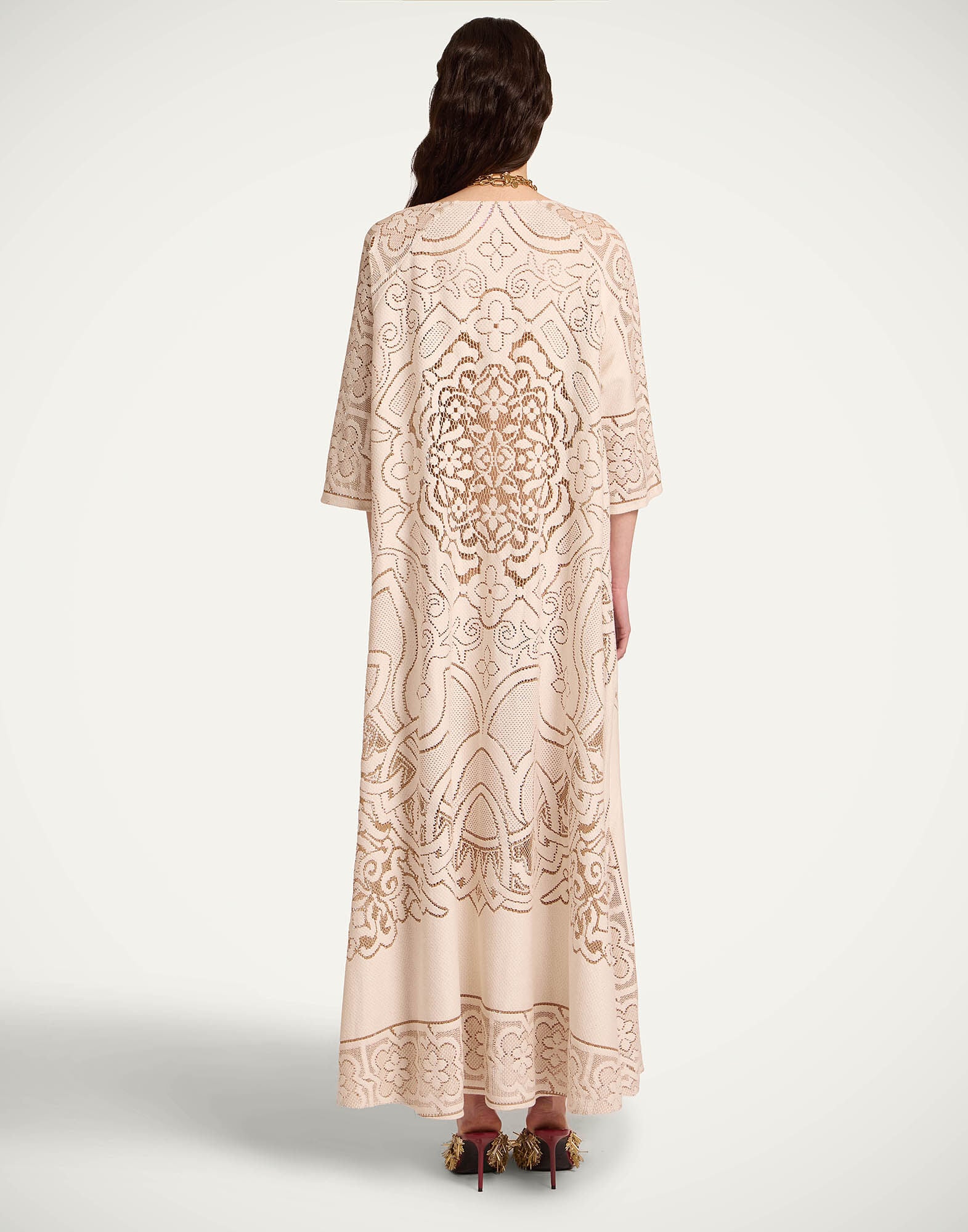 Lacey Muumuu Dress La DoubleJ: Solid White Smoke Lacey Muumuu Dress La DoubleJ: Solid White Smoke DRE0632EMB006