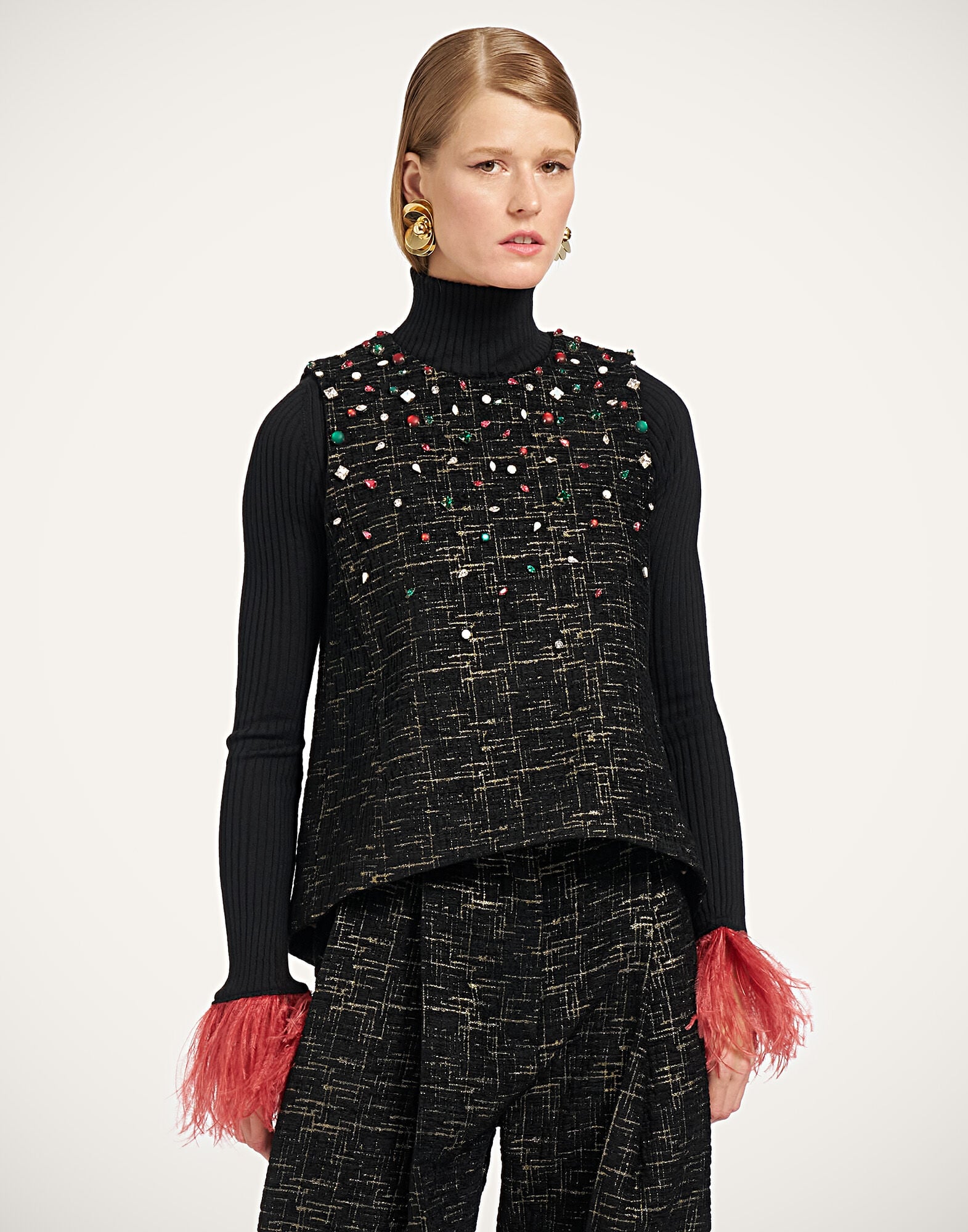 La Scala Top La DoubleJ: Bicolor Black La Scala Top La DoubleJ: Bicolor Black TOP0222WOL040