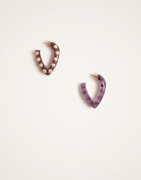 Dew Earrings Mini La DoubleJ: Solid Pink EAR0055POL004