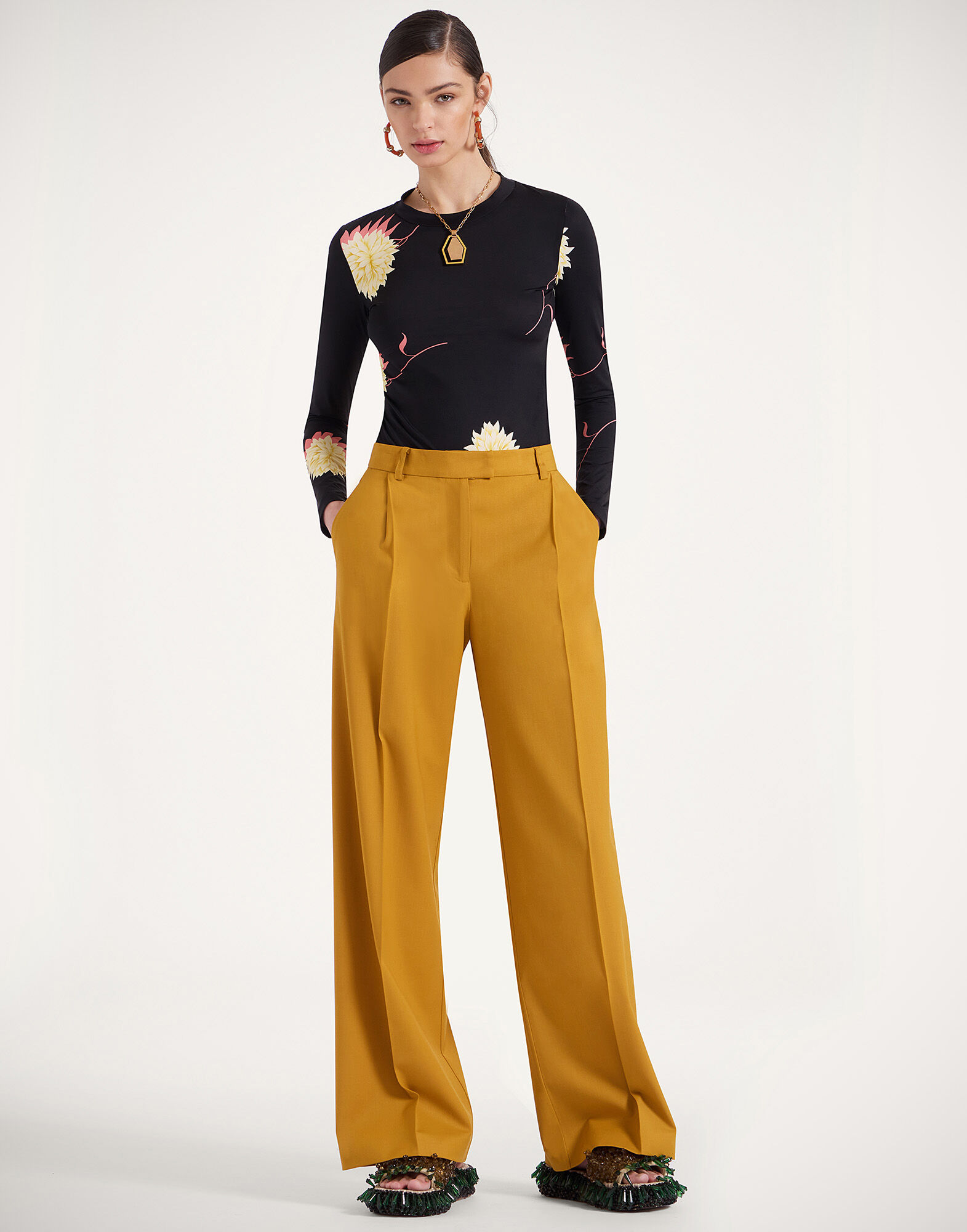 Loose Pants La DoubleJ: Solid Dark Yellow Loose Pants La DoubleJ: Solid Dark Yellow TRO0135WOL023