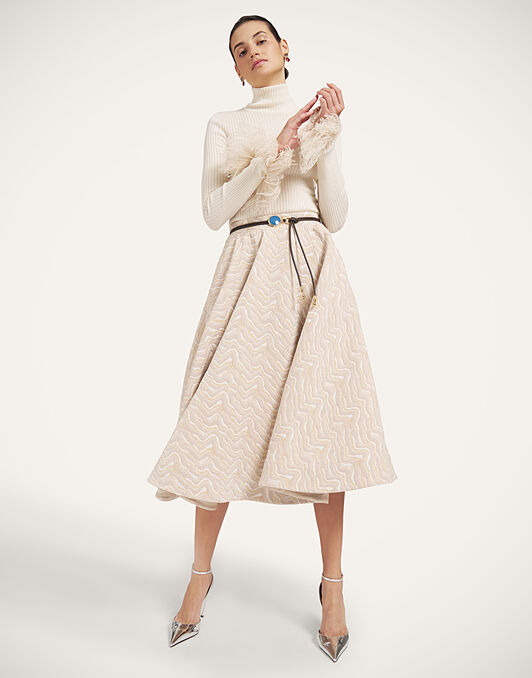 Ballerina Skirt La DoubleJ: Waves Ecru Ballerina Skirt La DoubleJ: Waves Ecru SKI0189JCQ160