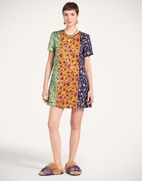 Mini Swing Dress La DoubleJ: Honeysuckle Tricolor Yellow DRE0658JCQ129