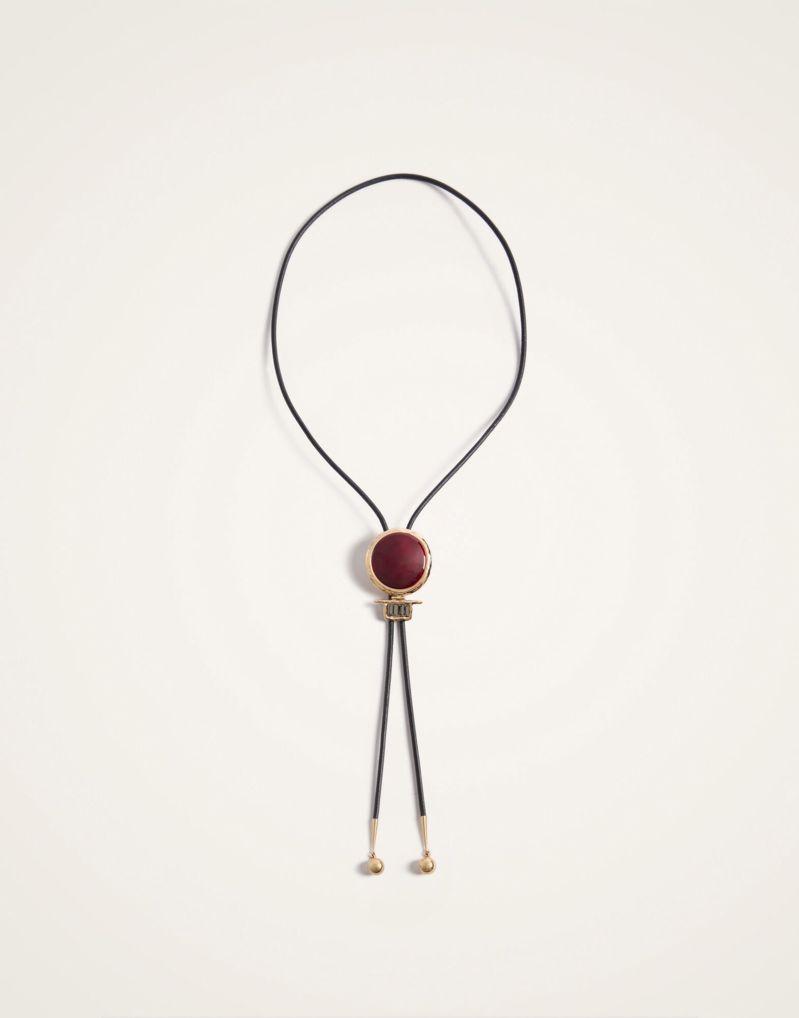 Shen Loop Cow Tie La DoubleJ: 24K Gold Plate, Red Enamel and Crystals Shen Loop Cow Tie La DoubleJ: 24K Gold Plate, Red Enamel and Crystals NEC0072BRA008