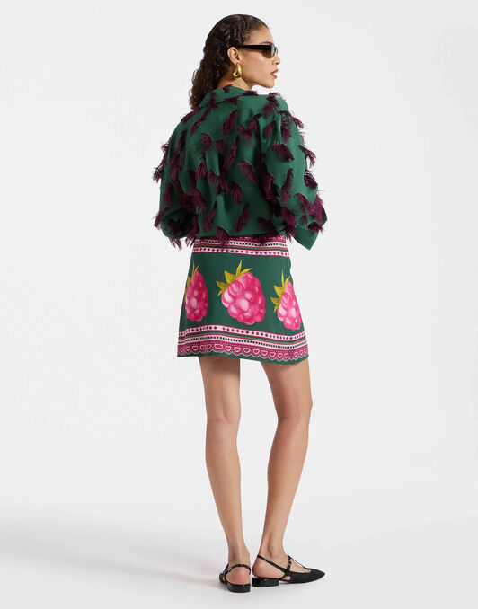 Foulard Mini Skirt La DoubleJ: Lampone Placée Emerald SKI0185SAB001