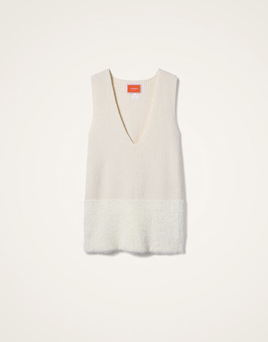 Frosty Cream Soda Tunic La DoubleJ: Solid Off White DRE1170KNI232