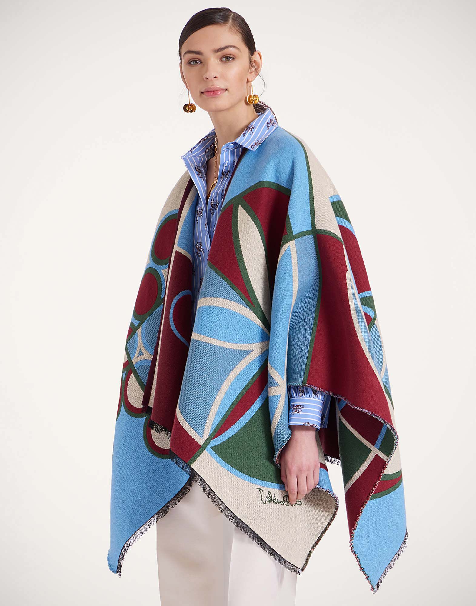 Poncho La DoubleJ: Eclipse Placée Multicolor SCA0064WOL028