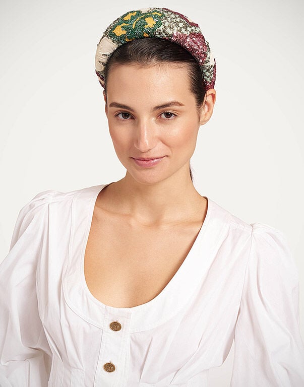Medici Headband La DoubleJ: Hibiscus Green Medici Headband La DoubleJ: Hibiscus Green HEB0017PAI021