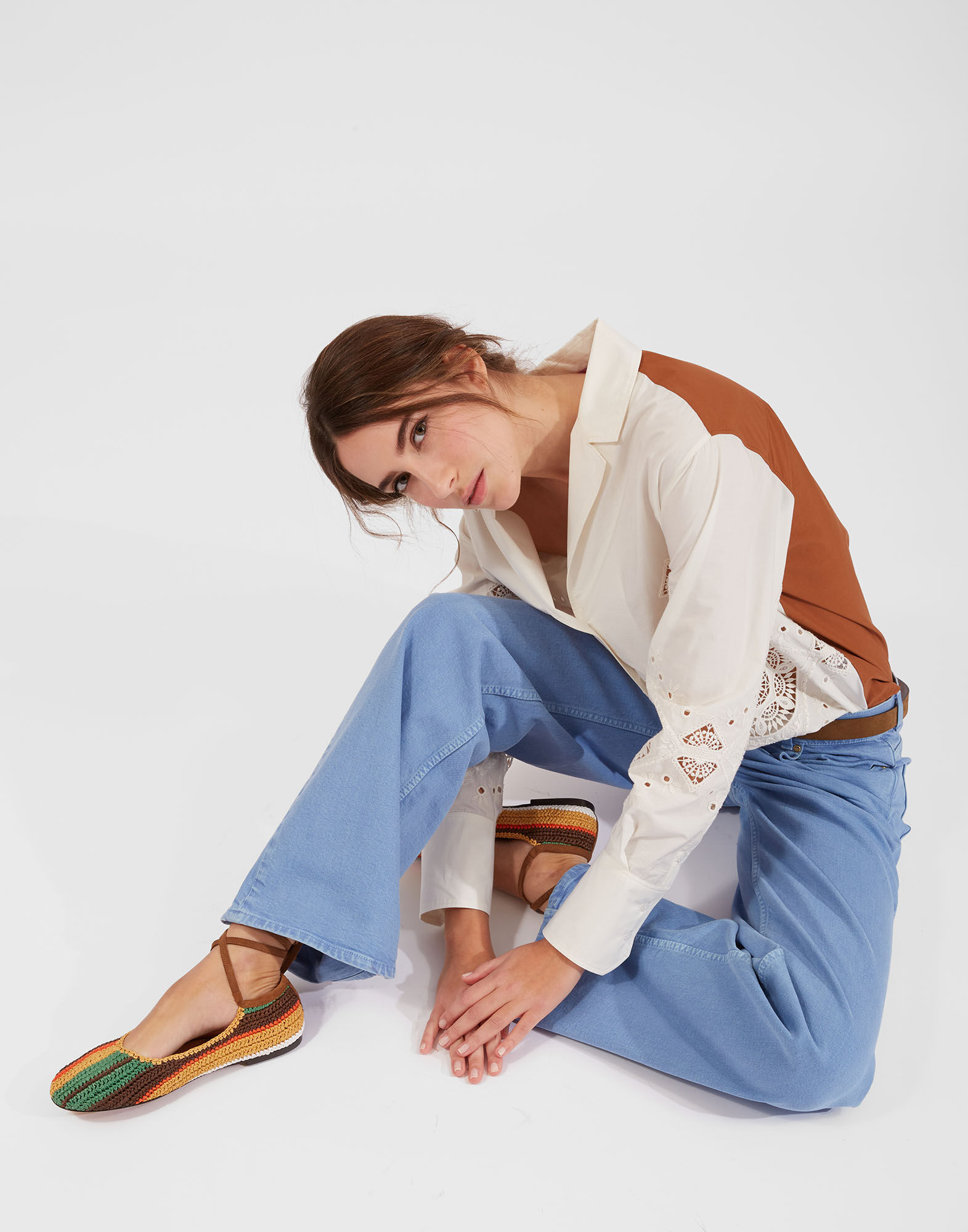 Ballerina Flats La DoubleJ: Multicolor Cioccolato Ballerina Flats La DoubleJ: Multicolor Cioccolato SHO0077FOD001