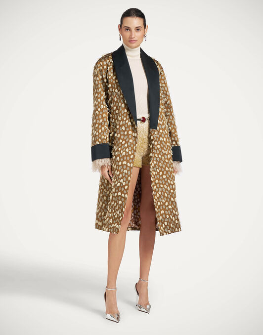 Boudoir Coat La DoubleJ: Spots Caramel JAC0219JCQ155