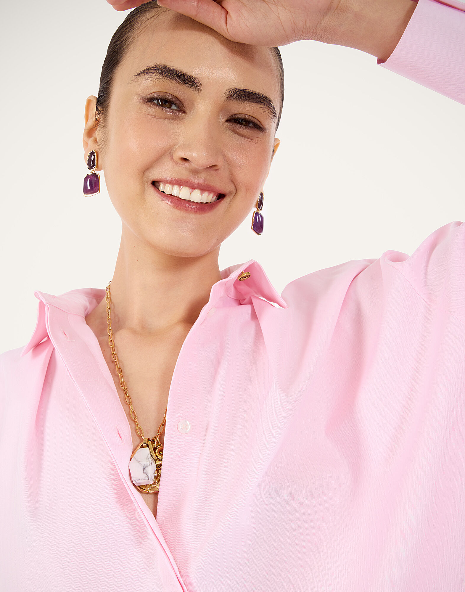 La Scala Shirt La DoubleJ: Solid Pink La Scala Shirt La DoubleJ: Solid Pink SHI0183COT100