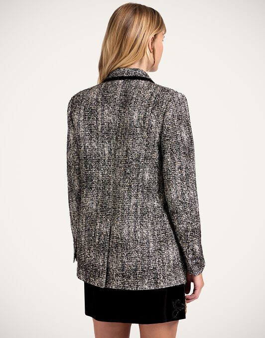 Jagger Jacket La DoubleJ: Solid Black & White Jagger Jacket La DoubleJ: Solid Black & White JAC0154WOL031