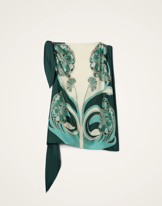 Full-On Foulard La DoubleJ: Blooming Tulip Placée Mint SCA0096SIL029