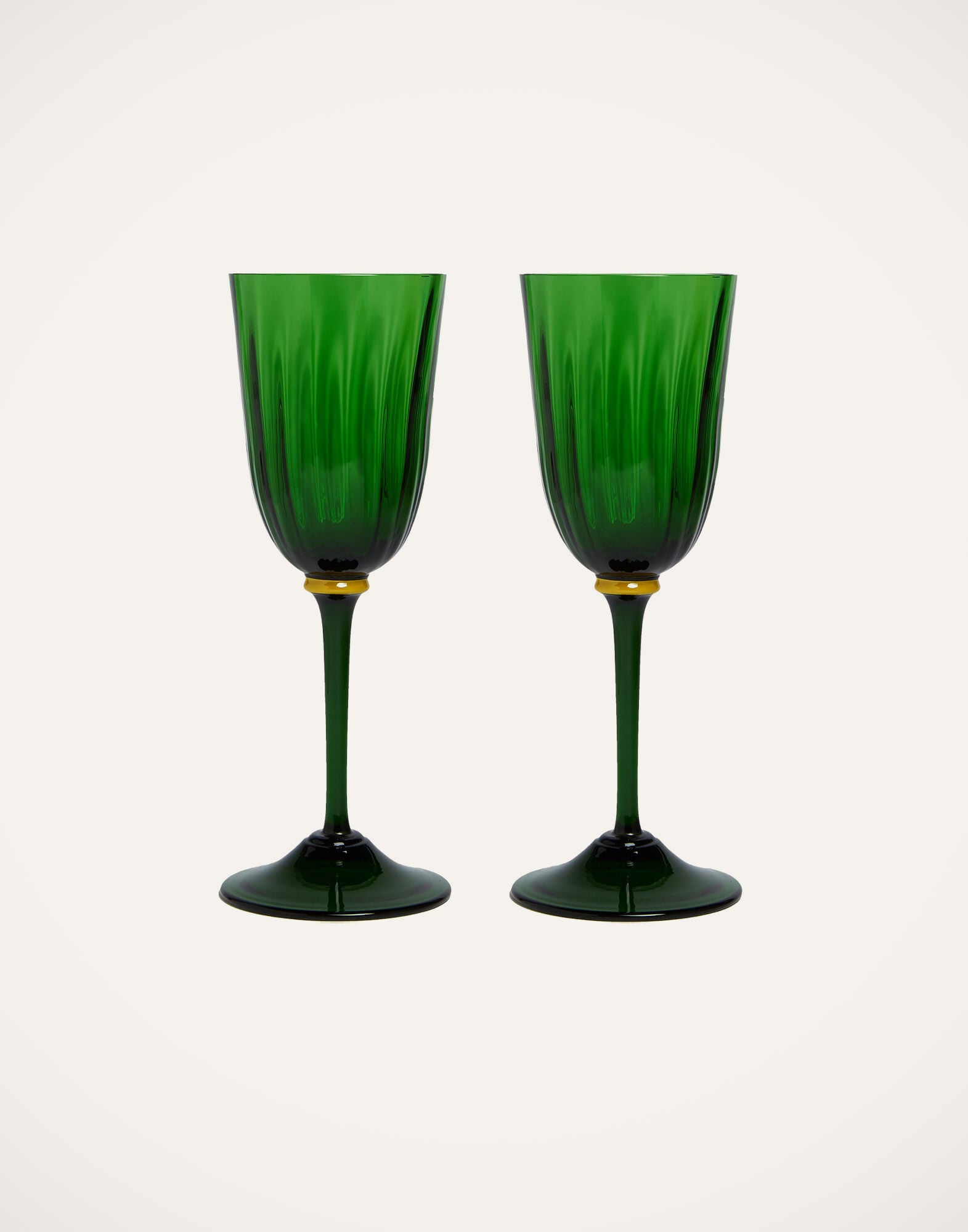Wine Glasses Set Of 2 La DoubleJ: Green Wine Glasses Set Of 2 La DoubleJ: Green GLA0020MUR001