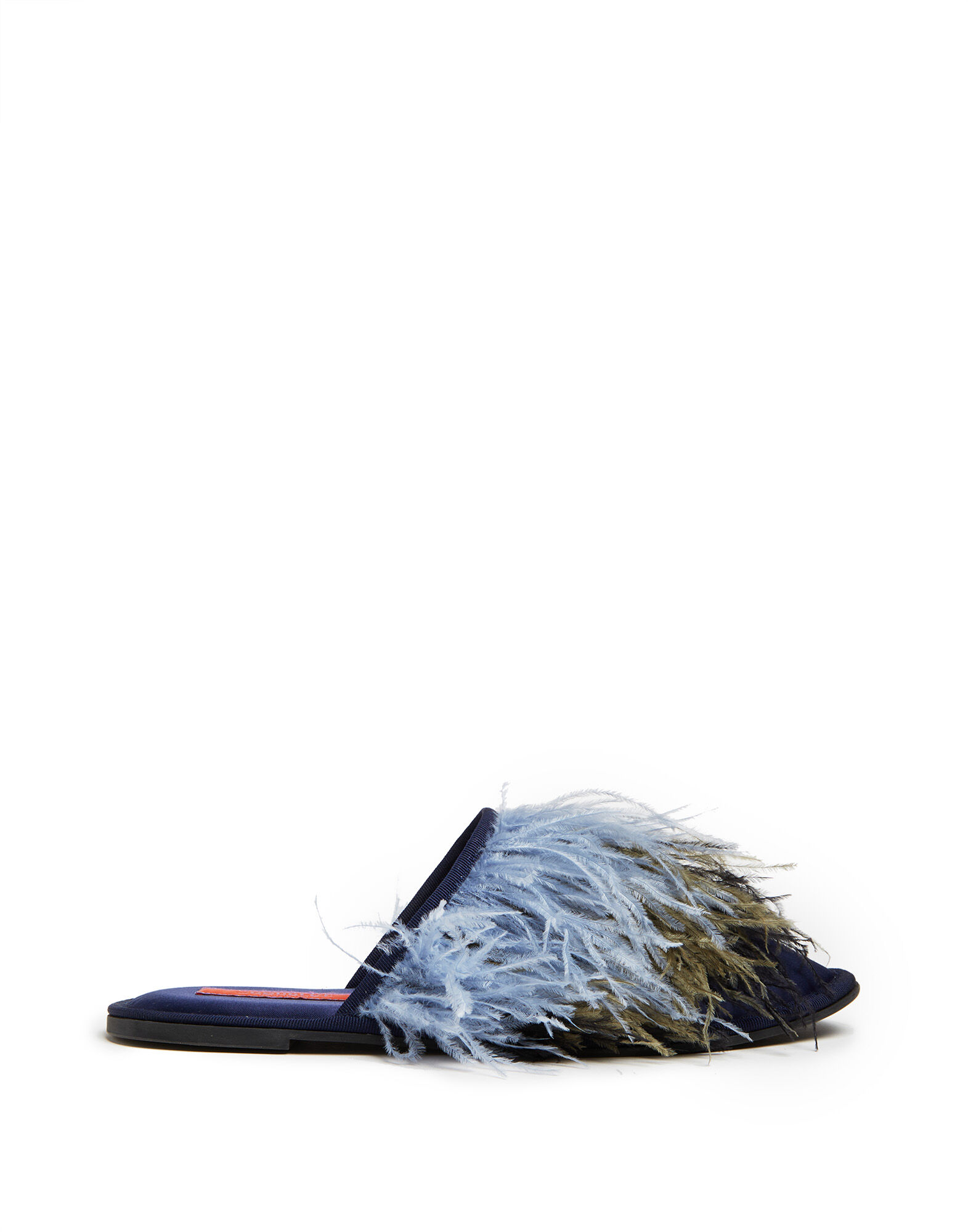 Feather Slippers La DoubleJ: Solid Acquamarine SHO0007RAS007