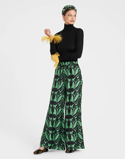 Palazzo Pants La DoubleJ: Papyrus Green Palazzo Pants La DoubleJ: Papyrus Green TRO0026SIL006