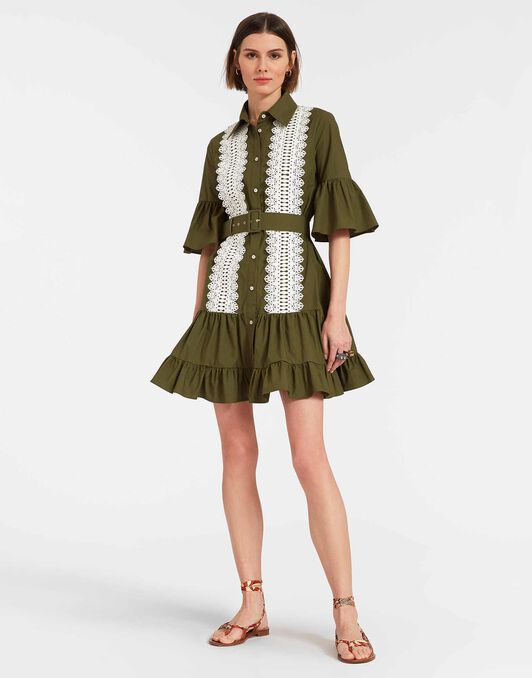 Choux Dress La DoubleJ: Solid Camouflage DRE0754COT043