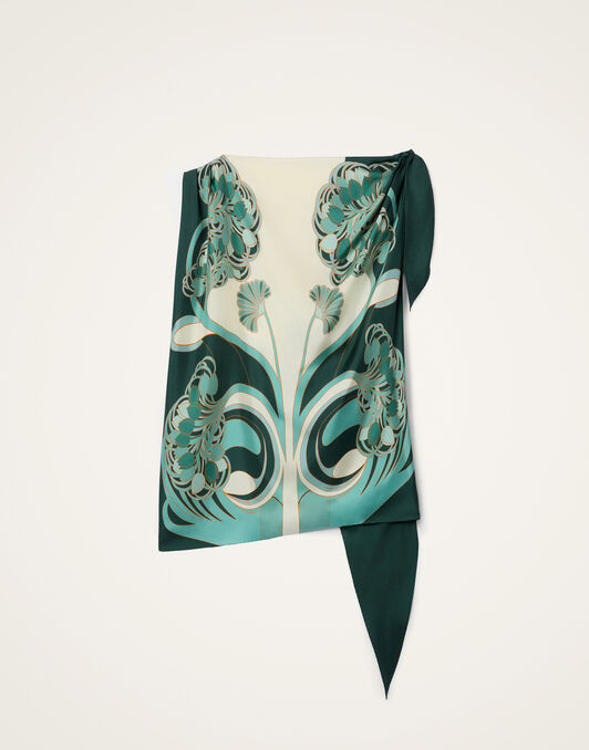 Full-On Foulard La DoubleJ: Blooming Tulip Placée Mint SCA0096SIL029