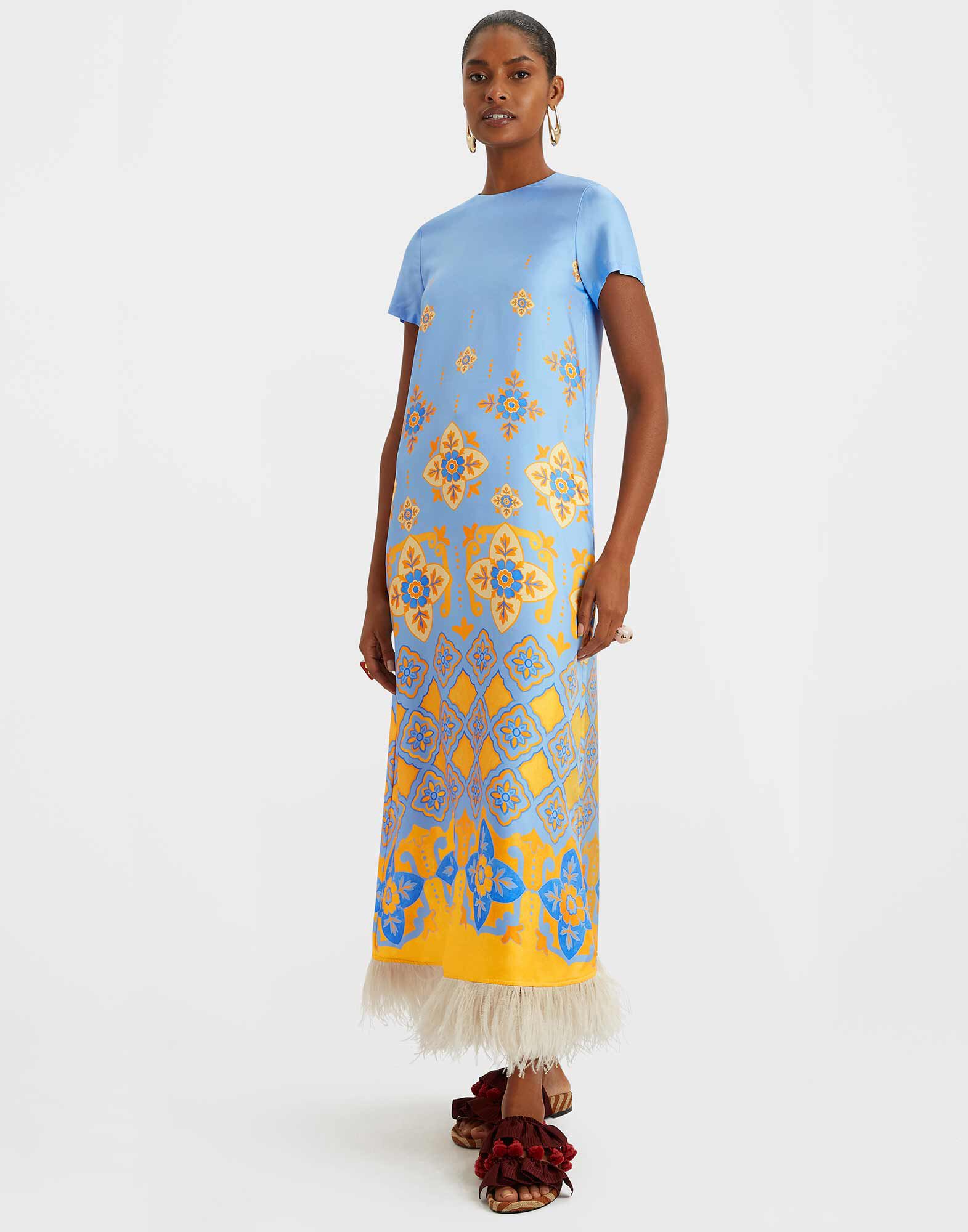 Swing Dress La DoubleJ: Partenope Light Blue DRE0864SIL026