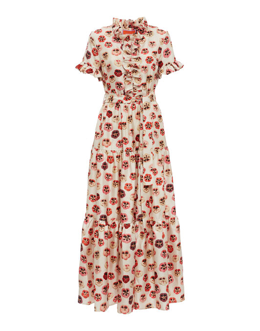 Long And Sassy Dress La DoubleJ: Micro Pansy Long And Sassy Dress La DoubleJ: Micro Pansy DRE0017SIL001