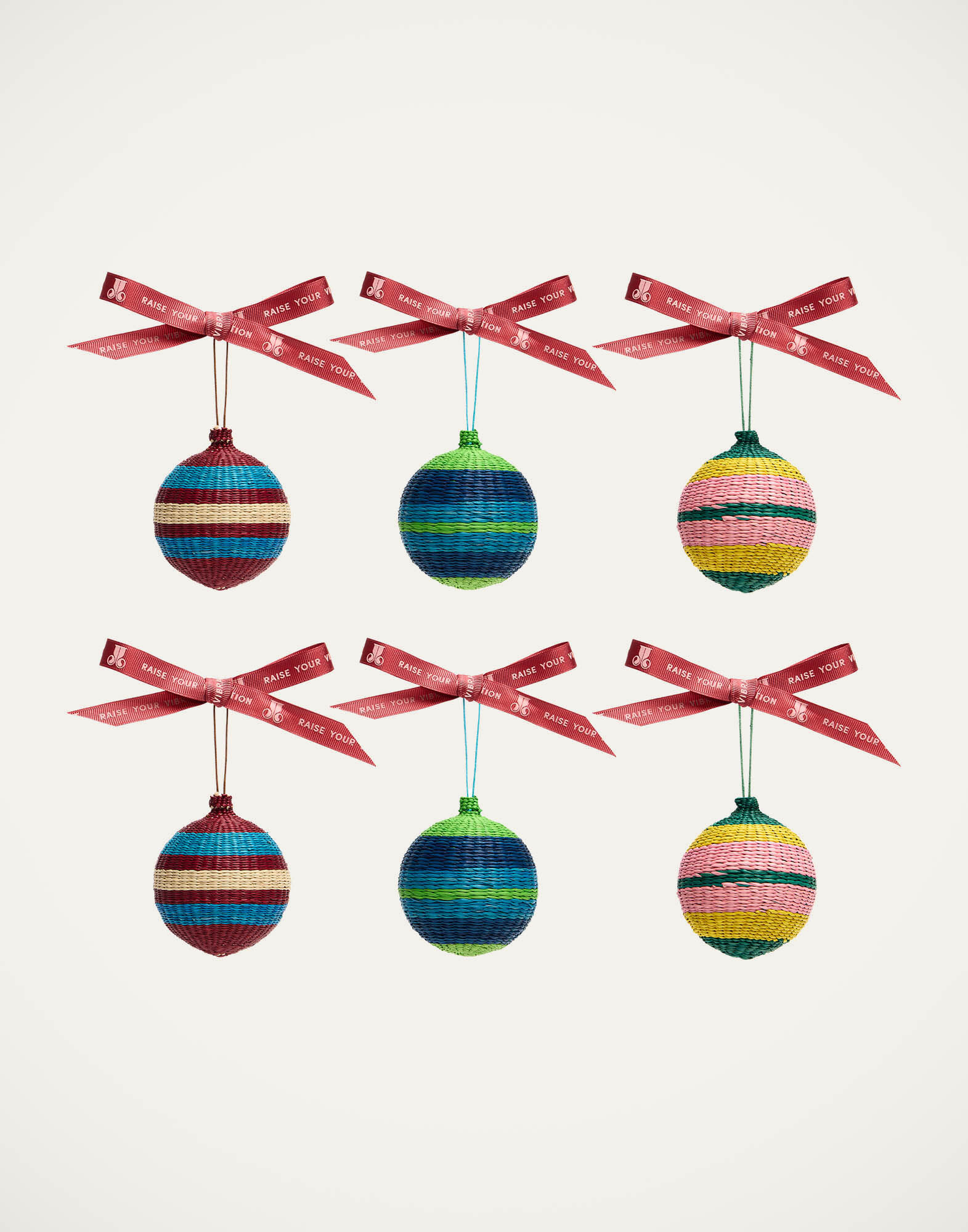 Small Holiday Baubles Set Of 6 La DoubleJ: Multicolor Small Holiday Baubles Set Of 6 La DoubleJ: Multicolor OTS0023RAF010