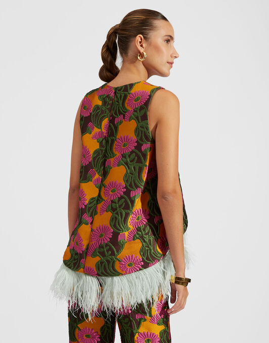 La Scala Top (With Feathers) La DoubleJ: Orange Gerber La Scala Top (With Feathers) La DoubleJ: Orange Gerber TOP0013JCQ060