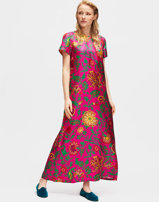 Swing Dress La DoubleJ: Dragon Flower Fucsia Swing Dress LaDoubleJ: Dragon Flower Fucsia DRE0001SIL001