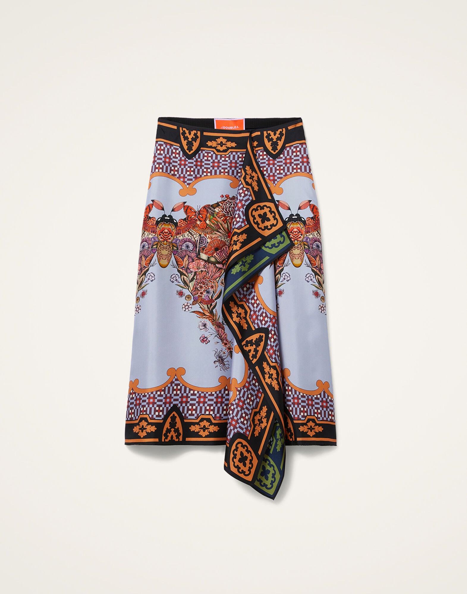 Scarf Skirt La DoubleJ: Mariposa Placée Celeste Scarf Skirt La DoubleJ: Mariposa Placée Celeste SKI0160SIL006