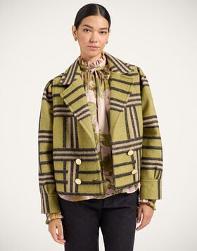 Victoria Jacket La DoubleJ: Kells Check Green JAC0201WOL038