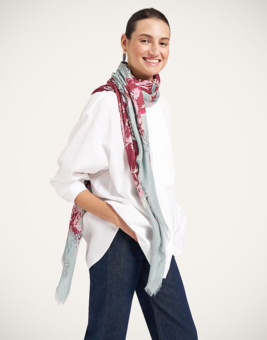Foulard 140 La DoubleJ: Wispy Placée Light Blue SCA0060MOS001