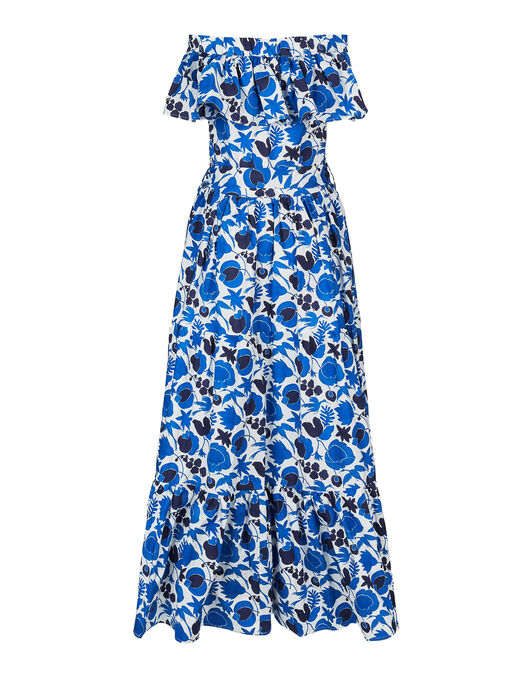 Yacht Dress La DoubleJ: Wildbird Blu Yacht Dress LaDoubleJ: Wildbird Blu DRE0030COT001