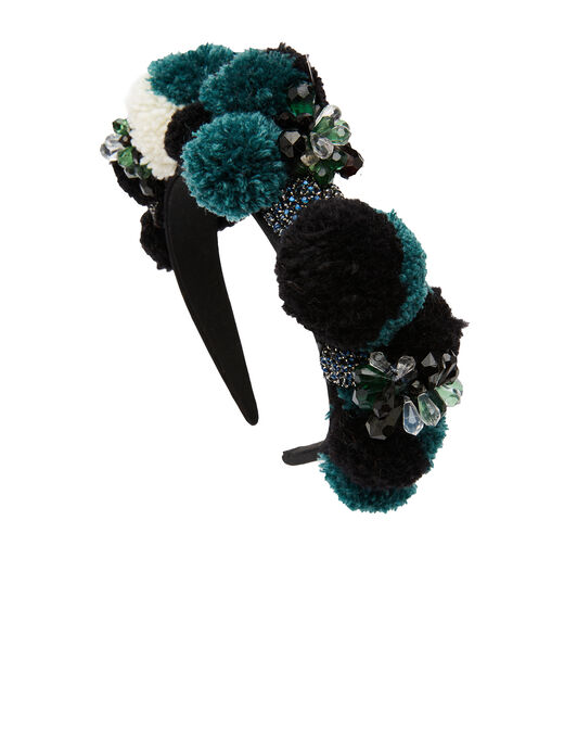 Pom Pom Headband La DoubleJ: Pom Pom Verde HEB0006EMB003