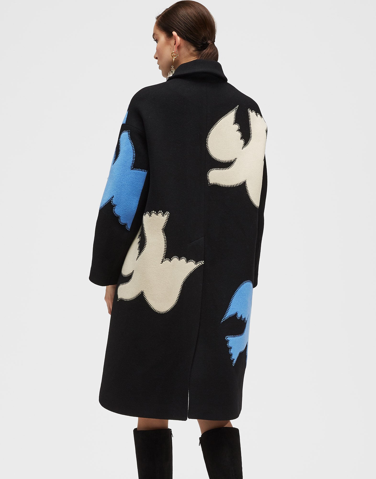Boxy Coat La DoubleJ: Solid Black Boxy Coat LaDoubleJ: Solid Black JAC0014WOL002