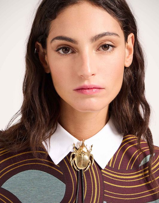 Scarab Cow Tie La DoubleJ: 24K Gold Plate NEC0041BRA003