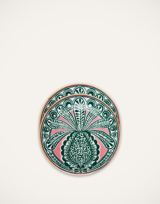 Dessert Plate Set of 2 La DoubleJ: Big Pineapple Fuxia DIS0031CER001
