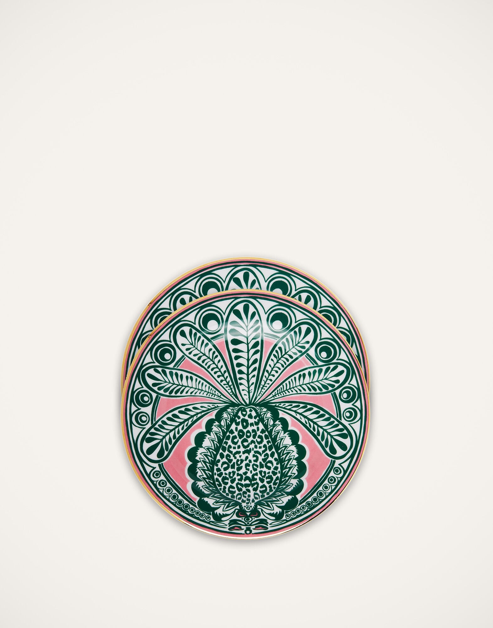 Dessert Plate Set of 2 La DoubleJ: Big Pineapple Fuxia DIS0031CER001