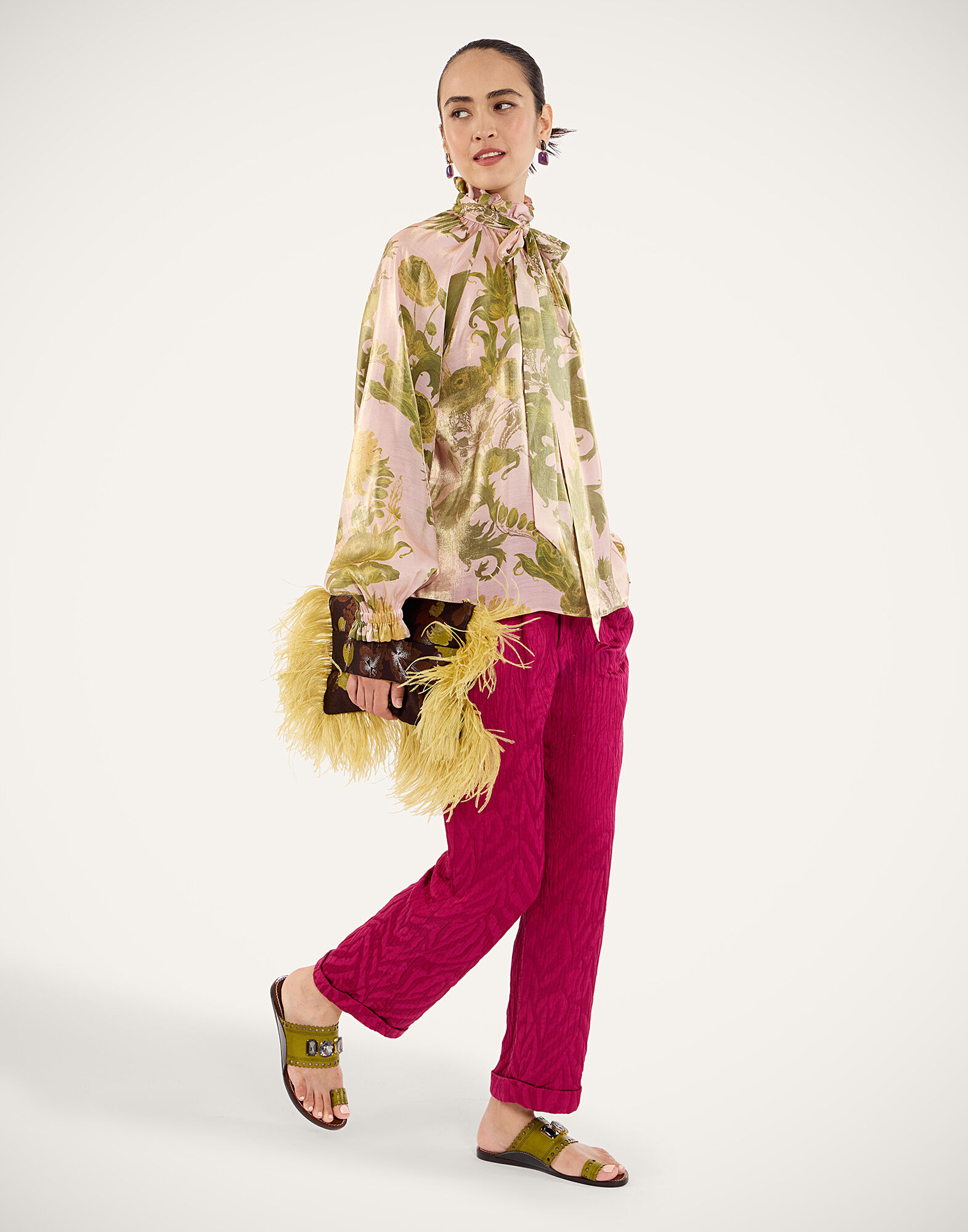 Sigaretta Pants La DoubleJ: Animalier Raspberry TRO0215JCQ118