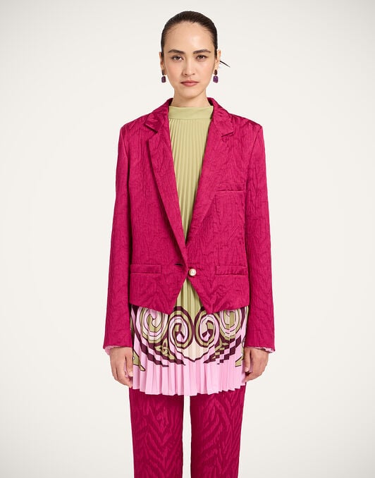 Luckycharm Jacket La DoubleJ: Animalier Raspberry Luckycharm Jacket La DoubleJ: Animalier Raspberry JAC0199JCQ118