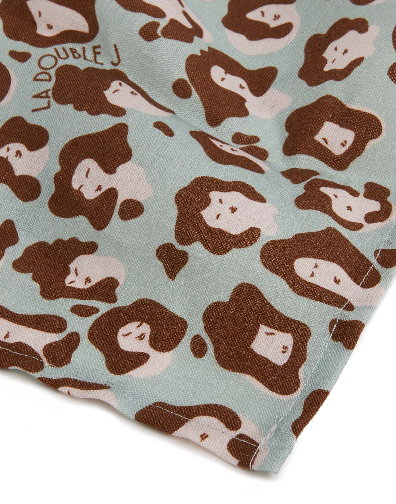 Large Napkins Set Of 6 (45X45) La DoubleJ: Lady Leopard Acqua Large Napkins Set Of 6 (45X45) La DoubleJ: Lady Leopard Acqua NAP0002LIN001