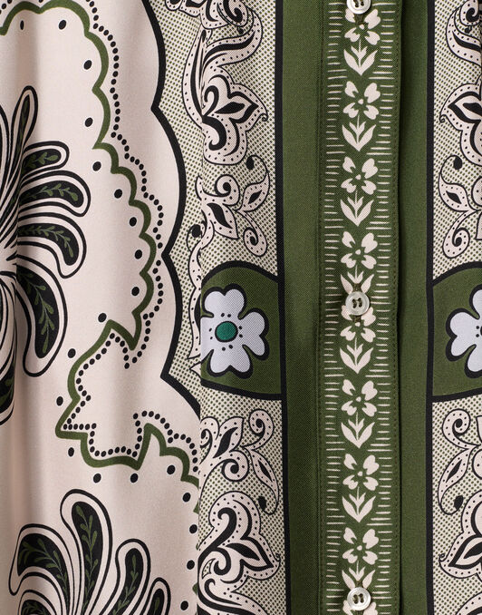 Foulard Shirt La DoubleJ: Mirage Placée Green SHI0167LAC008