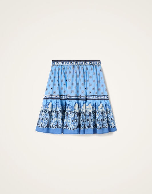 Mini Big Skirt La DoubleJ: Cocoon Placée Blue Mini Big Skirt La DoubleJ: Cocoon Placée Blue SKI0206COT098