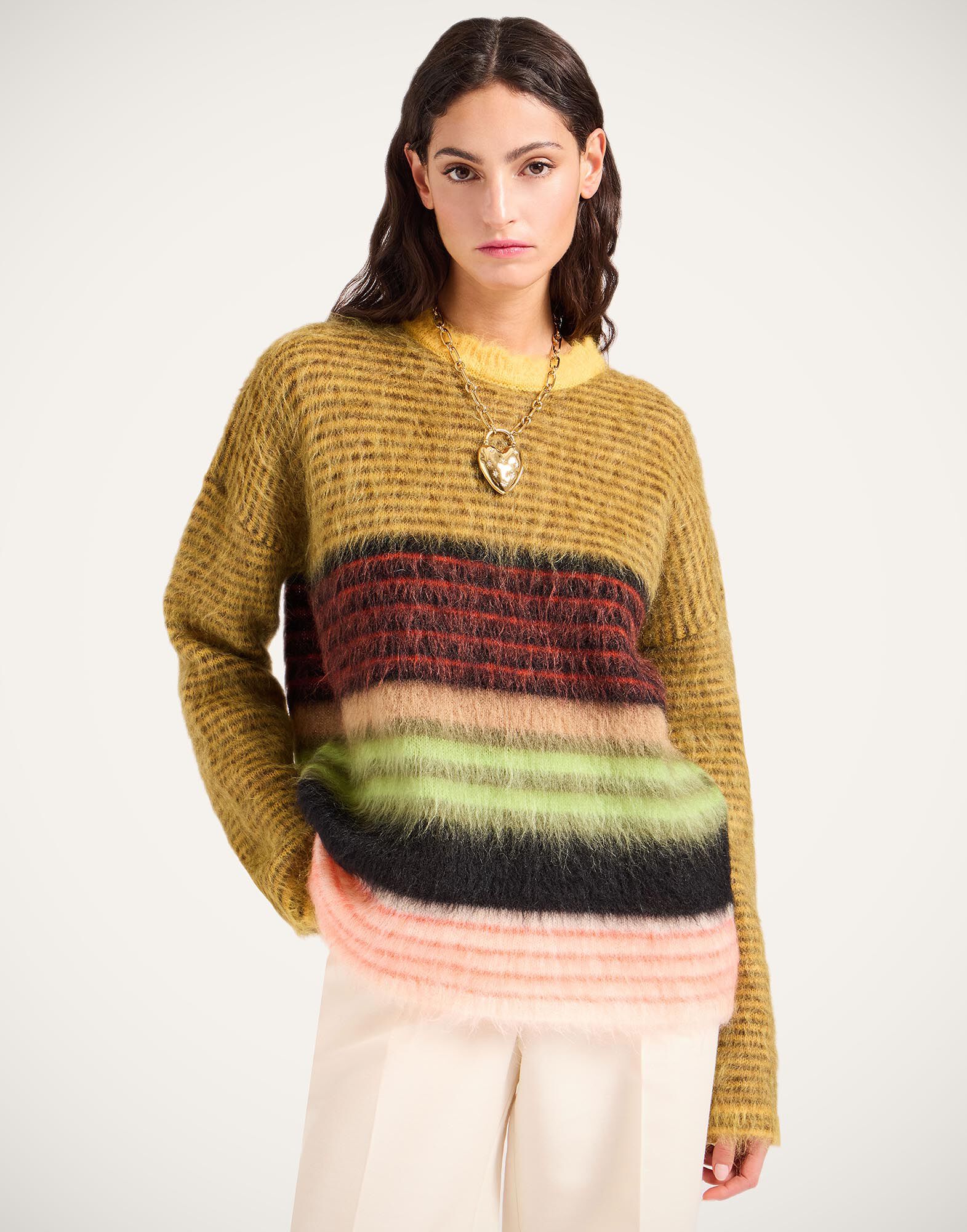 Brera Sweater La DoubleJ: Multicolor Yellow Brera Sweater La DoubleJ: Multicolor Yellow PUL0320KNI181