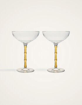 Bamboo Coupe Set Of 2 La DoubleJ: Solid Amber GLA0047GLS002