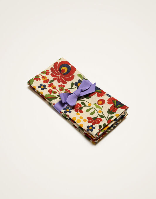 Large Napkins Set Of 2 La DoubleJ: Windflower Bordeaux Large Napkins Set Of 2 La DoubleJ: Windflower Bordeaux NAP0017LIN008