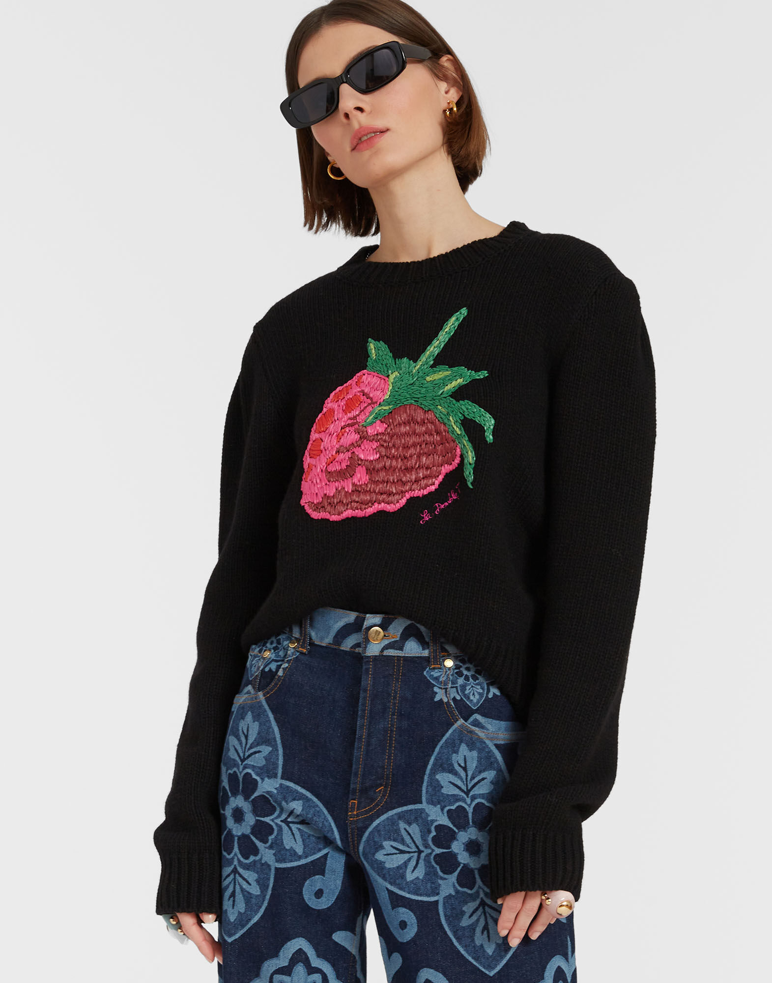 Lampone Sweater La DoubleJ: Black PUL0179KNI093