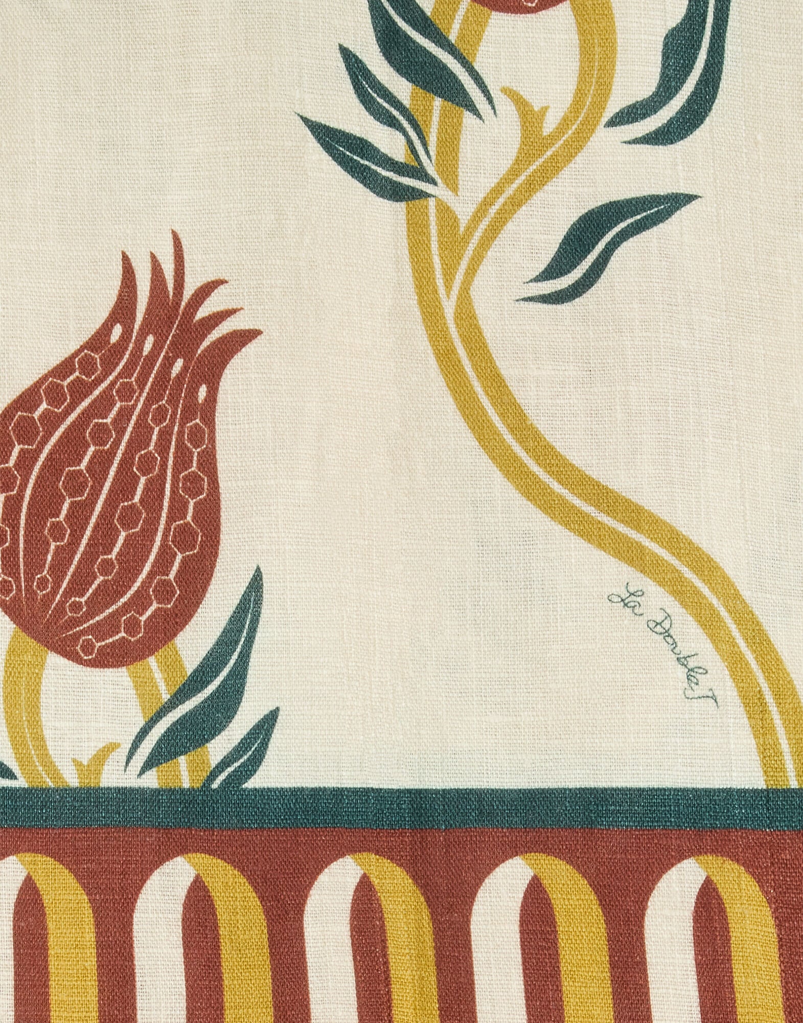 Large Tablecloth La DoubleJ: Melograno Placée Ivory Large Tablecloth La DoubleJ: Melograno Placée Ivory TBC0018LIN008