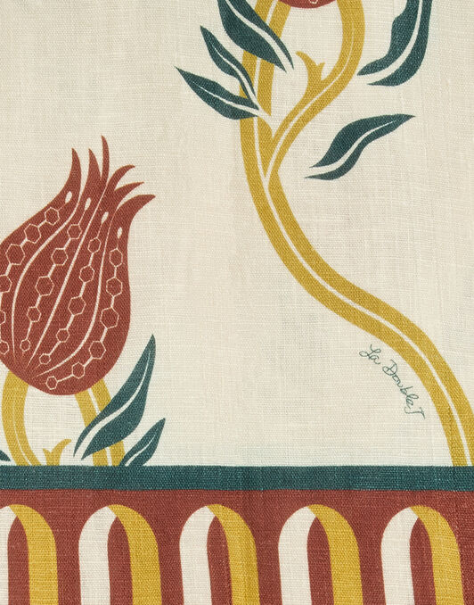 Large Tablecloth La DoubleJ: Melograno Placée Ivory Large Tablecloth La DoubleJ: Melograno Placée Ivory TBC0018LIN008