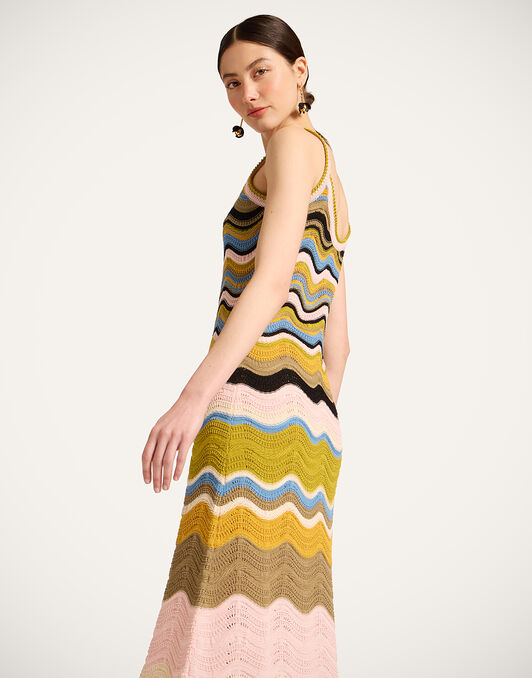 Chevron Sundress La DoubleJ: Multicolor Geen & Pink Chevron Sundress La DoubleJ: Multicolor Geen & Pink DRE0916KNI158