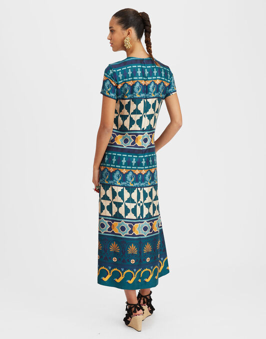 Swing Dress La DoubleJ: Casareale Placèe Emerald Swing Dress La DoubleJ: Casareale Placèe Emerald DRE0001SIL001