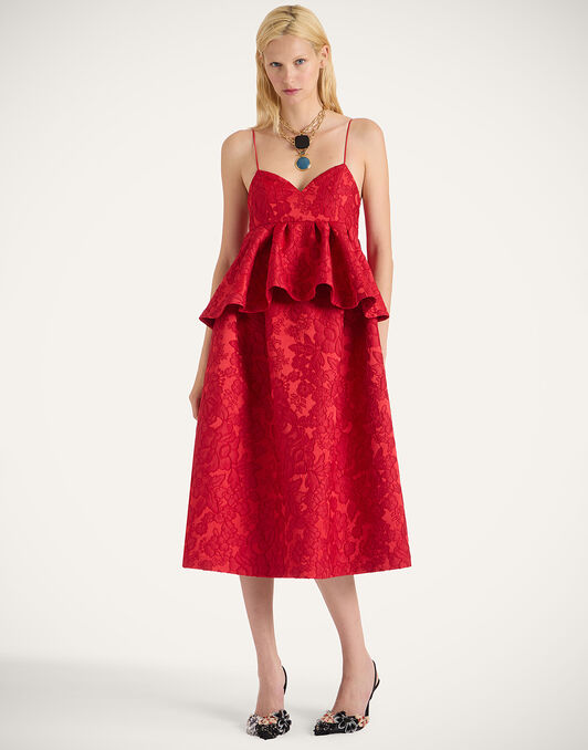 Satine Dress La DoubleJ: Peony Red Satine Dress La DoubleJ: Peony Red DRE0901JCQ111